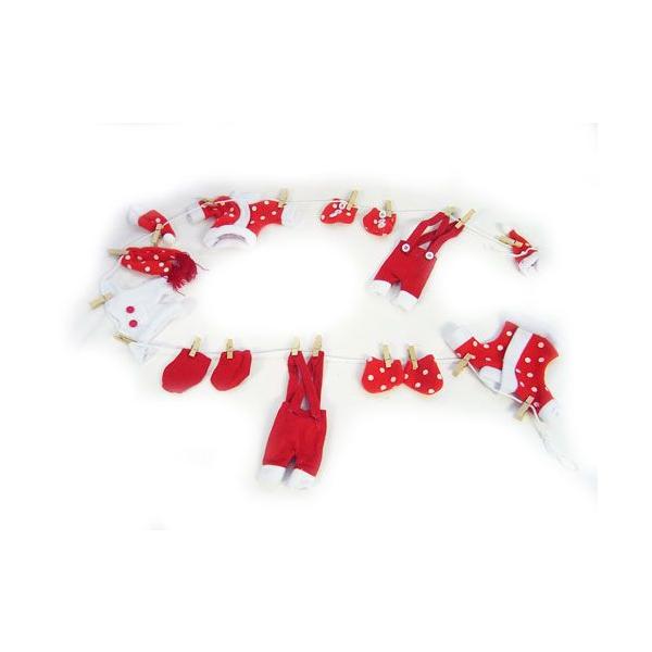 Sale 60 Off ロングフェルトガーランド２ 赤い水玉服の洗濯物スノーフレーク模様 クリスマス Megjc Gov Jm