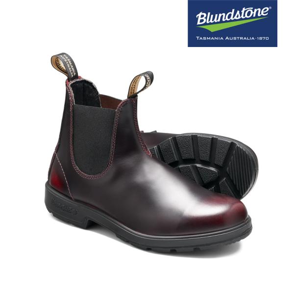 Blundstone サイドゴアブーツ ブラッシュドレザー　ボルドー　UK3 ブランドストーン】オリジナルス/ボルドーブラッシュ ナチュラルレザー