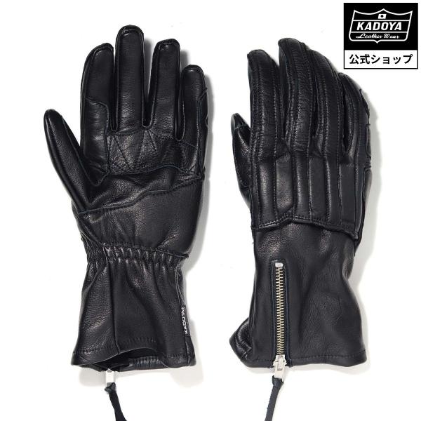 KADOYA　カドヤ　電熱レザーグローブ 黒　Mサイズ kadoya-leathers_3320-0-220