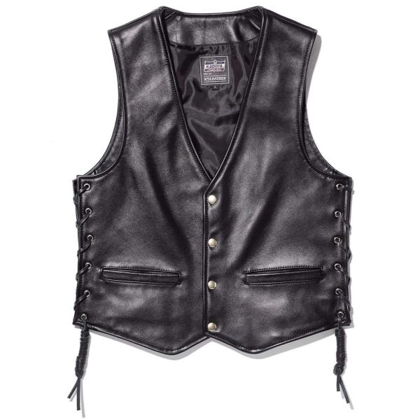 KADOYA BUTTON DOWN VEST ブラック カドヤ : KADOYA公式Yahoo!店