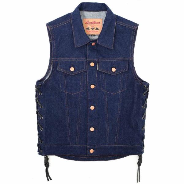 カドヤ（KADOYA） KADOYA BIKER DENIM VEST 3 インディゴブルー