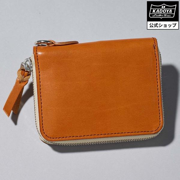 先行予約商品】KADOYA SADDLE ZIP WALLET / ブラウン カドヤ公式 