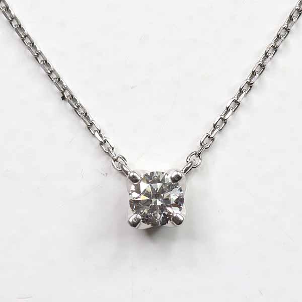 カナル ヨンドシー Canal 4℃ 一粒ダイヤモンド プラチナ ネックレス プラチナ850 Pt850 0.181ct 【中古】Aランク