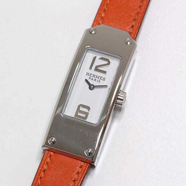 【HERMES】エルメス ケリー2 KT1.210 ステンレススチール クオーツ アナログ表示 レディース 白文字盤 腕時計 Kelly HERMES エルメス レディース腕時計 ケリー2 KT1.210 ステンレス