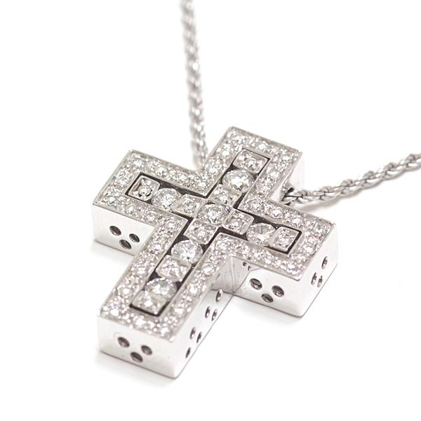 DAMIANI（ダミアーニ） ベルエポックS K18WG ダイヤクロスネックレス 