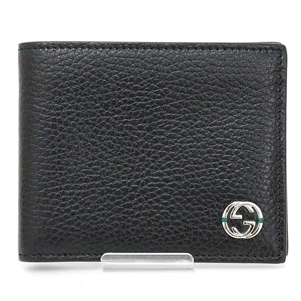 グッチ GUCCI インターロッキング 二つ折り財布 札入れ 610464 