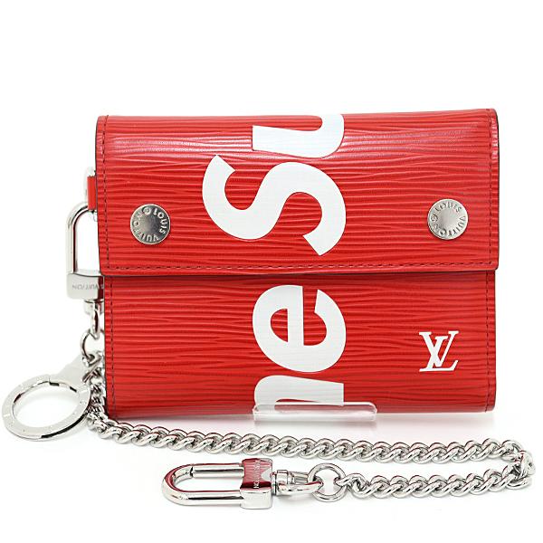 ルイヴィトン LOUIS VUITTON シュプリーム コラボ チェーン コンパクト 