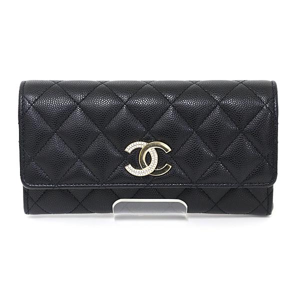 CHANEL（シャネル） ミディアム フラップ ウォレット キャビアスキン 