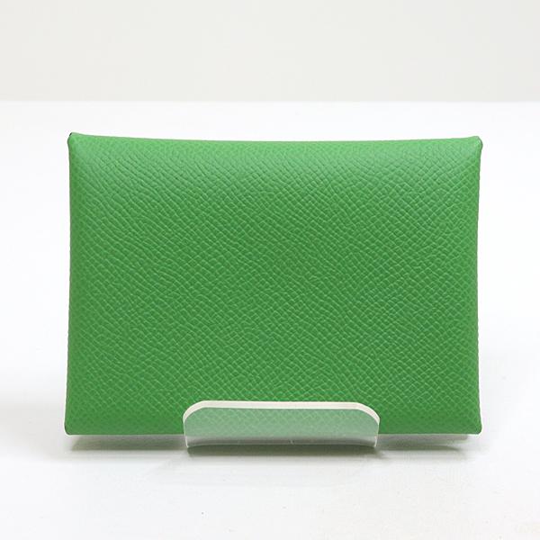 エルメス HERMES カルヴィ デュオ エプソン ヴェールユッカ B刻印(2023年製) カードケース ケース 未使用品 HERMES（エルメス） カルヴィ デュオ エプソン ヴェールユッカ B刻印