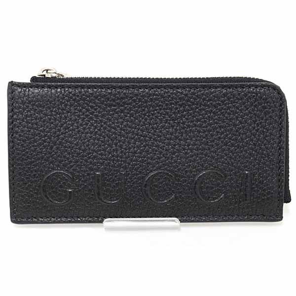 グッチ GUCCI ロゴ ジップカードケース ケース フラグメントケース ブラック グレイン レザー 835073 未使用品 GUCCI（グッチ） ロゴ ジップカードケース コインケース フラグメント