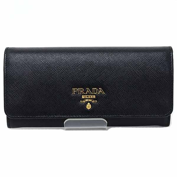 PRADA プラダ 長財布 1MH132 サフィアーノ ブラック パスケース付 PRADA（プラダ） サフィアーノレザー 財布 パスケース付き 長財布