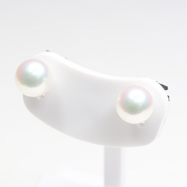 美品【ミキモト】K18WG あこやパール　ベーシック　ピアス　現行品 MIKIMOTO（ミキモト） パール ピアス K18WG アコヤ真珠(7.0mm