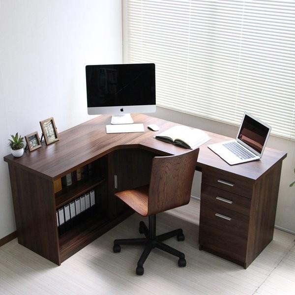 L字型 コーナーデスク パソコンデスク 幅 1cm 幅 149cm ブラウン 送料込み Roberto Br Pd002 Br Kaede Shop 通販 Yahoo ショッピング