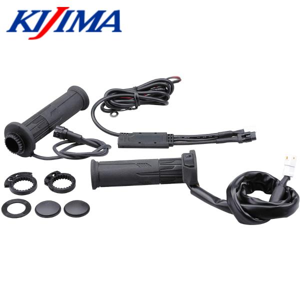 KIJIMA キジマ バイク グリップヒーター GH10 304-8215 スイッチ一体式 ハンドル 径 22.2mm 130mm 5段階 温度調整