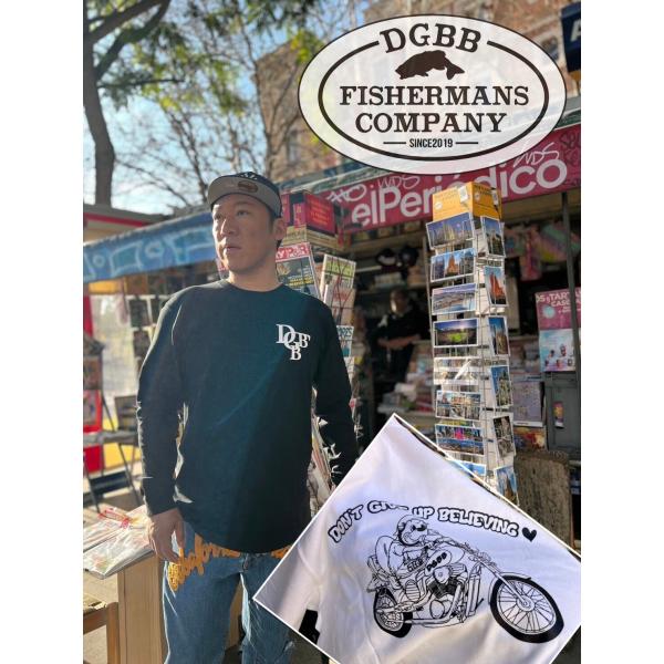 DGBB Classic long sleeve T-shirt ユニセックス コットン100% オープンエンド糸 袖口 リブ仕様 武井ドンゲバビー ロンT  DGBB-2（ブラック / ホワイト）