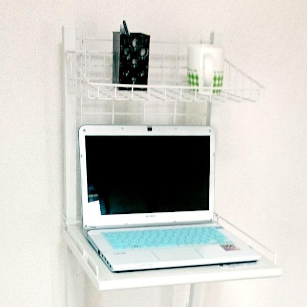 スタンディングデスク 昇降式 ノート パソコンデスク コンパクト スリム ハイタイプ ホワイト 安い 高さ110 95 80 70 奥行40 小さめ 省スペース 棚 白 机 収納 Abt 9040 家具 インテリア通販アットカグ 通販 Yahoo ショッピング