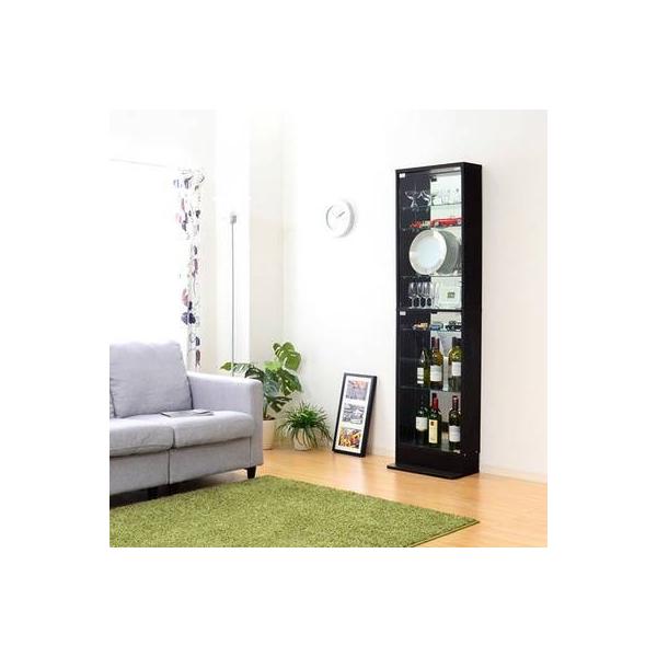 明日着く あす着く コレクションケース ラック ガラス棚 キャビネット 大型 大容量 木製 10段 縦長 頑丈 業務用 扉 薄型 ハイタイプ スリム 縦長 壁面収納 幅50 高さ180 奥行20 ブラウン ホワイト フィギュア 食器 模型 ...