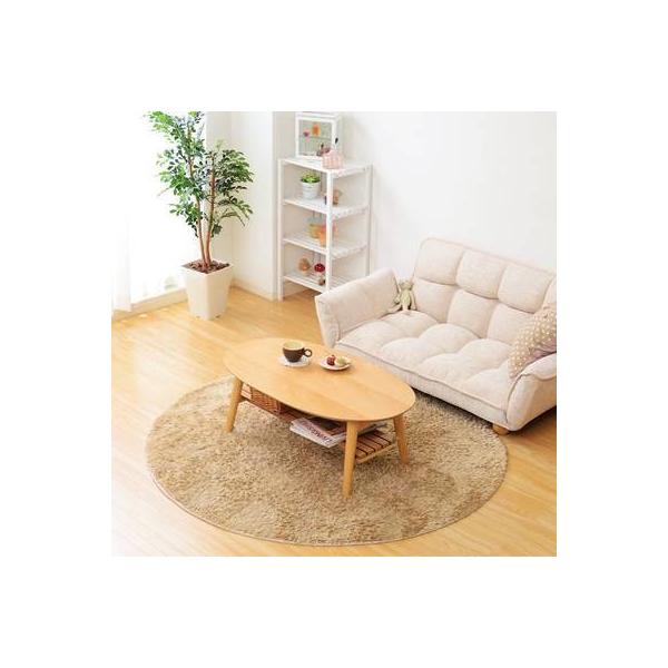 センターテーブル ローテーブル おしゃれ 北欧 木製テーブル 一人暮らし オーバル 棚付き 丸型 円形 リビングテーブル 座卓 Buyee 日本代购平台 产品购物网站大全 Buyee一站式代购 Bot Online