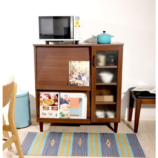 食器棚 おしゃれ 北欧 安い キッチン 収納 棚 ラック 木製 大容量 カップボード ダイニングボード ダークブラウン 幅90 奥行43 高さ96 Kag 家具 インテリア通販アットカグ 通販 Yahoo ショッピング