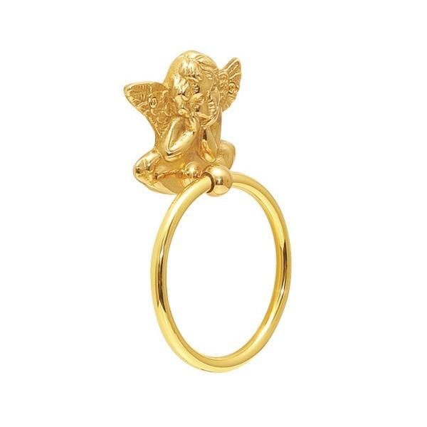 タオルリング 幅11.2cm 金色 ゴールド タオル掛け 天使 エンジェル