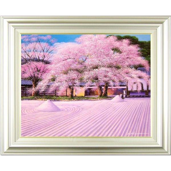 絵画、油絵、桜、桜の絵 、京都/高台寺の桜 F10 455x530mm 木村