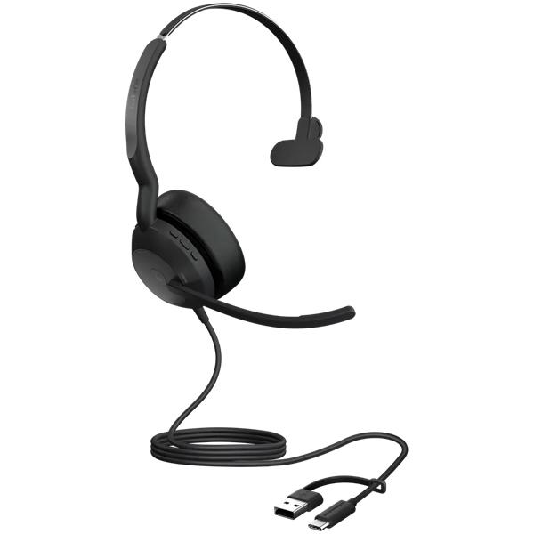 GNオーディオ Jabra USBヘッドセット USB-C/A 片耳 MS認定「Evolve2 50 MS Mono USB C/A」 25089-899-799