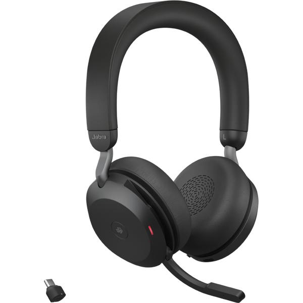 GNオーディオ Jabra 無線ヘッドセット USB-C 両耳 MS認定「Evolve2 75 Link380c/390c MS Stereo Black」 27599-999-899