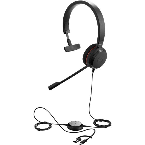 GNオーディオ Jabra USBヘッドセット USB-C/A 片耳 UC認定「Evolve 20 UC Mono USB C/A」 4993-829-269
