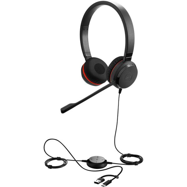 GNオーディオ Jabra USBヘッドセット USB-C/A 両耳 UC認定「Evolve 20 SE UC Stereo USB C/A」 4999-829-469