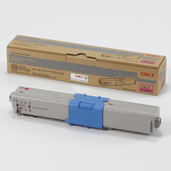 TC-C4AM2  沖データ（OKI）　純正トナー　マゼンダ　5000枚　大容量 沖データ（OKI） 純正トナー TC-C4AM2 マゼンタ 大容量 1個