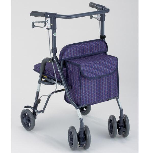 最終値下げ!美品! 島製作所　シンフォニーSP  格子紺　シルバーカー　手押し車 シンフォニーSP 格子紺 ｜ シルバーカー・歩行器,歩行器・歩行車
