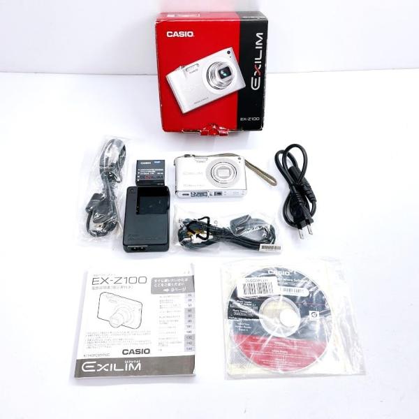 【動作品】CASIO EXILIM EX-Z100SR シルバー デジカメ Amazon | CASIO デジタルカメラ EXILIM (エクシリム) ZOOM Z100