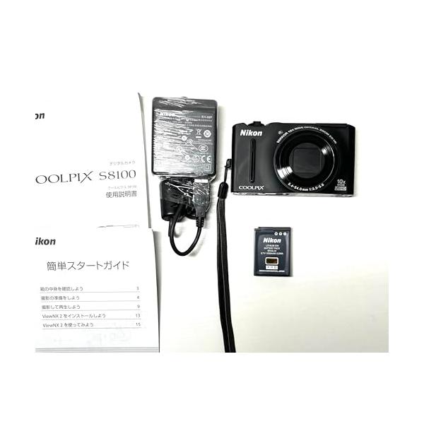 Nikon デジタルカメラ COOLPIX S8100 ノーブルブラック S8100BK 1210万画素 光学10倍ズーム 広角30mm 3.0型液晶