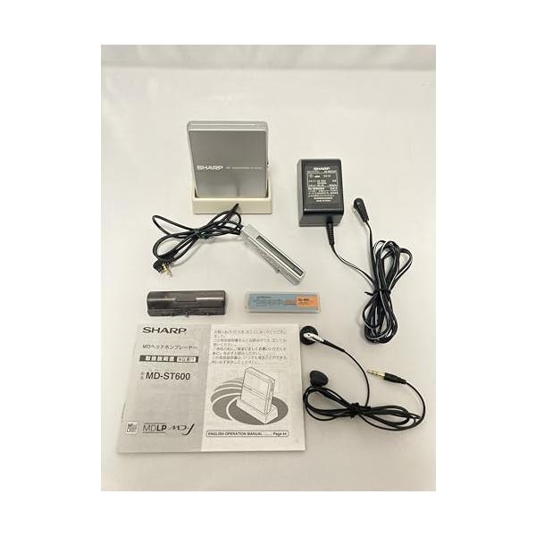 【超美品】SHARP シャープ MD-ST600-S MDプレイヤー SHARP シャープ MD-ST600-S シルバー系 ポータブルMDプレーヤー