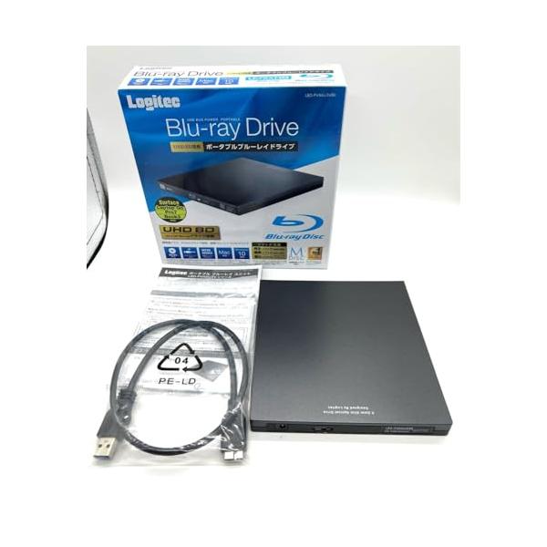 ロジテック LBD-PVA6U3VBK ブルーレイドライブ 外付け Blu-ray UHDBD USB3.0対応 再生 編集 書込ソフト付 ブラック Logitec