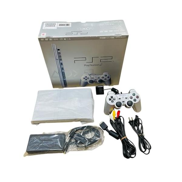 PlayStation - (本体)プレイステーション2 PlayStation2 サテン・シルバー(SCPH-75000 SSS) ソニー・コンピュータエンタテインメント PS2](本体)プレイステーション2 PlayStation2 サテン・シルバー