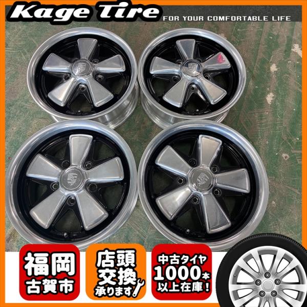 中古ホイール】ポルシェ アロイホイール風 FLAT-4 希少ホイール 15