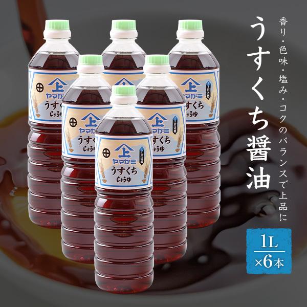 ヤマガミ醤油 薄口 醤油 1L×6本セット しょうゆ 家庭用 かごしま 鹿児島 :yamagami1-8-6:かごしま産直便 Yahoo!店 - 通販  - Yahoo!ショッピング