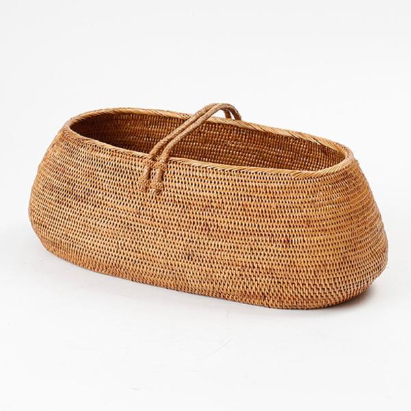 アタ雑貨 バリ島 エスニックインテリア 収納かご スリッパラック 持ち