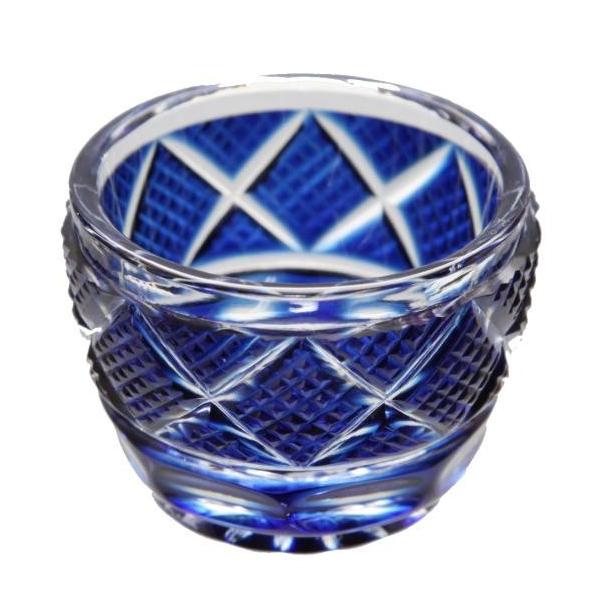 猪口 小 瑠璃 グラス ガラス 酒器 【薩摩切子 鹿児島 伝統工芸品