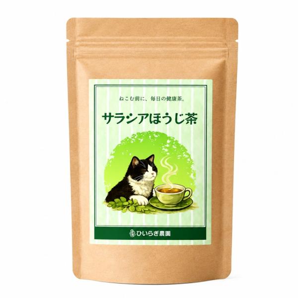 お茶 サラシアほうじ茶 1パック1g×6本入 サラシア ほうじ茶  粉末 パウダー ハーブティー スティック 無農薬  国内製造 ひいらぎ農園