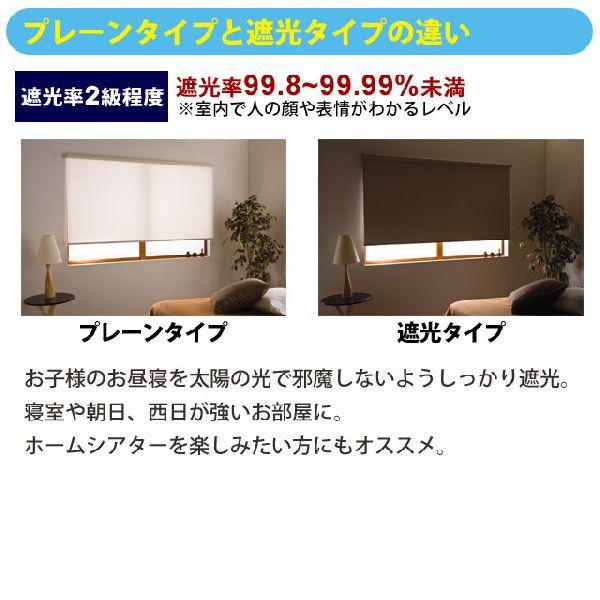 ロールスクリーン 遮光 全品最安値に挑戦 カーテンレール取付 幅45 高さ135cm フルネス ブラウン L2542