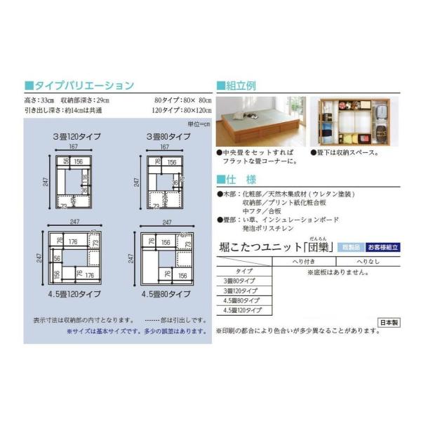 掘りごたつ ユニット畳 団欒 3畳80タイプ へり付き リビング 3帖 畳収納 引き出し T 日本製 極東産機 Www Arilab Com Tr Index Php