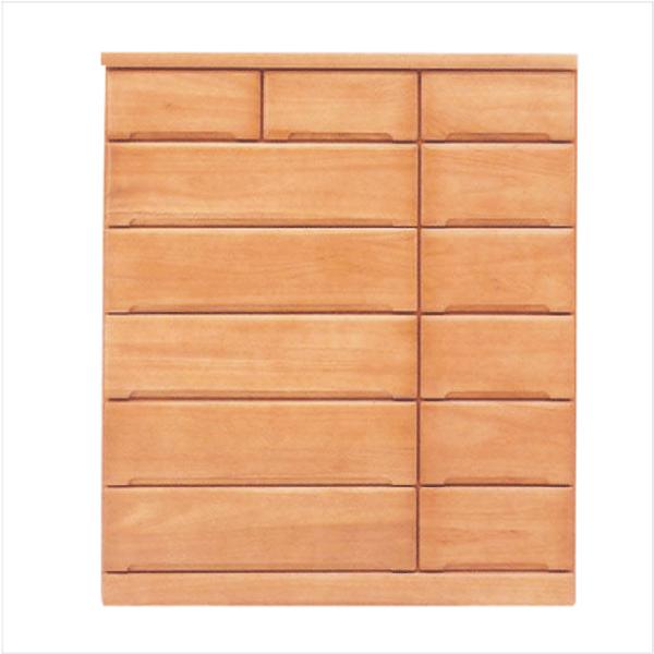 幅120 ローチェスト 引き出し収納レール付6段チェスト大川家具 傷あり