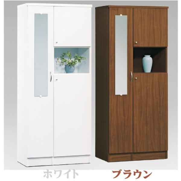 大川家具 シューズボックス ハイタイプ ホワイト 幅75cm 大川家具