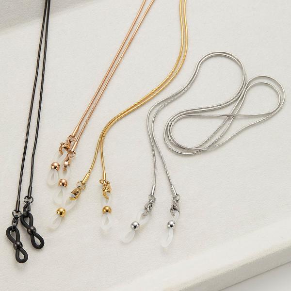 メガネチェーン メガネストラップ 74cm 眼鏡 めがね サングラス サージカルステンレス オメガチェーン かわいい 大人可愛い おしゃれ シンプル お肌に優しい 金属アレルギー対応 誕生日 記念日 プレゼント ギフト素材サージカルステンレ...