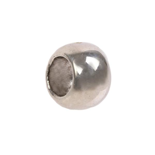 シルバービーズ シルバー925製 パーツ 1個売り ビーズ 筒形 丸 金具 直径7mm 厚み4.5mm メタルビーズ 爆買