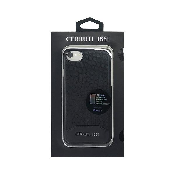 CERRUTI Crocodile Print Leather - Hard Case - Black CEHCP7MCBK