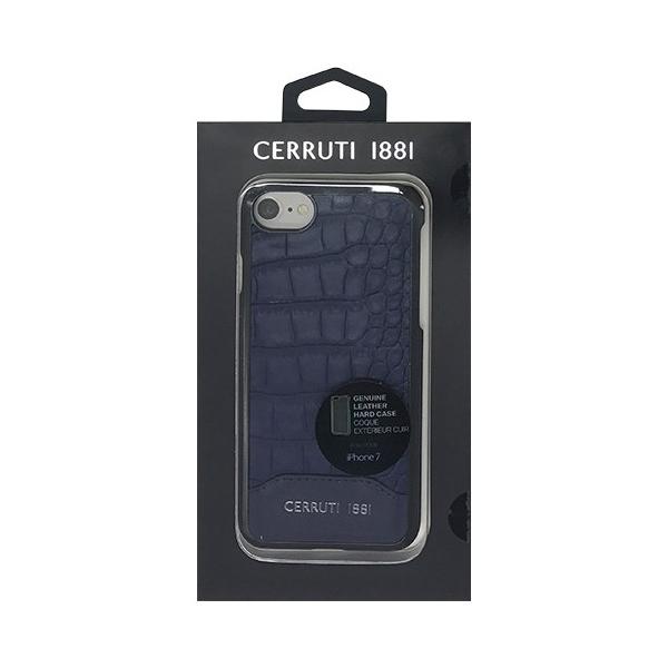 CERRUTI Crocodile Print Leather - Hard Case - Navy CEHCP7MCNA