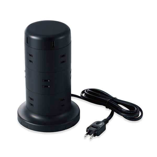 �G���R�� �����R�[�h �^���[�d���^�b�v 12�� 2m �ق���V���b�^�[�t �u���b�N TT-U02-1220BK